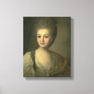 Porträtt av Aleksandra P. Struyskaya 1772 Canvastryck