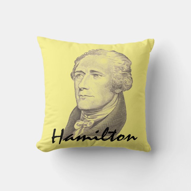 Porträtt av Alexander Hamilton Kudde (Framsida)