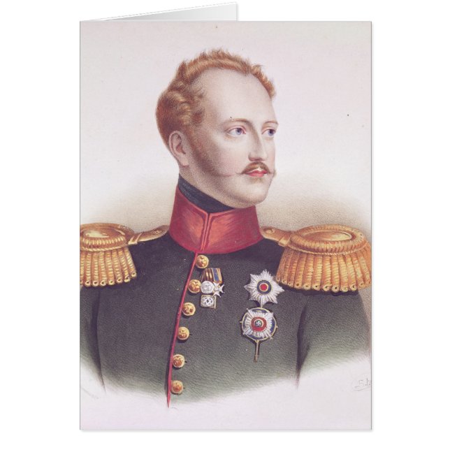 Porträtt av Alexander I Hälsningskort (Framsidan)