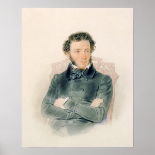 Porträtt av Alexander Pushkin 1836 Poster