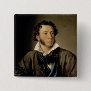 Porträtt av Alexander Pushkin Knapp