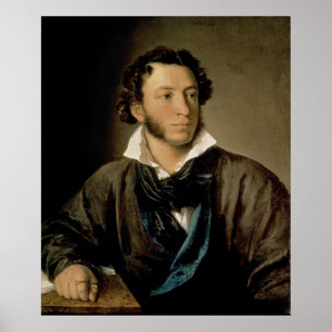 Porträtt av Alexander Pushkin Poster