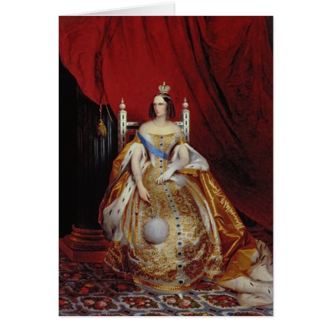 Porträtt av Alexandra FyodorovnaI Hälsningskort (Framsidan)