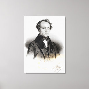 Porträtt av Alexandre Dumas Fils Canvastryck
