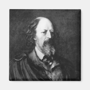 Porträtt av Alfred, Lord Tennyson c.1860s Magnet