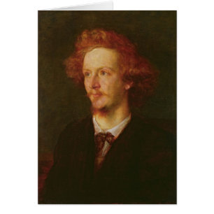Porträtt av Algernon Charles Swinburne 1867 Hälsningskort