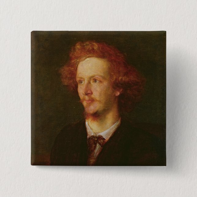 Porträtt av Algernon Charles Swinburne 1867 Knapp (Framsida)