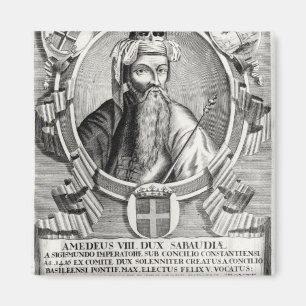 Porträtt av Amedee VIII Le Pacifique Magnet