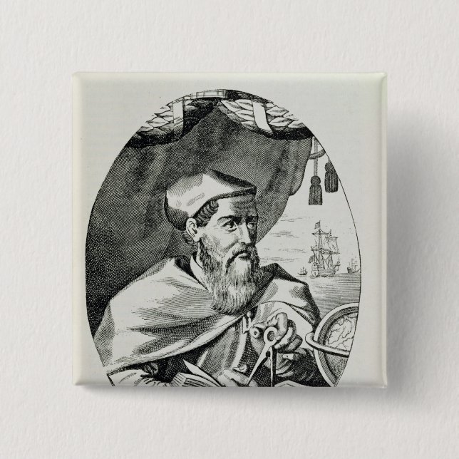 Porträtt av Amerigo Vespucci Knapp (Framsida)