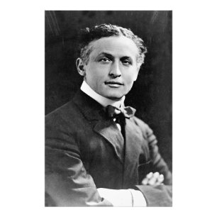 Porträtt av amerikantrollkarlen Harry Houdini Fototryck