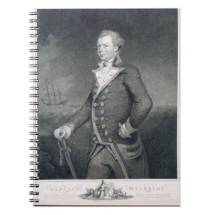 Porträtt av amiralen John Macbride (d.1800) Anteckningsbok Med Spiral