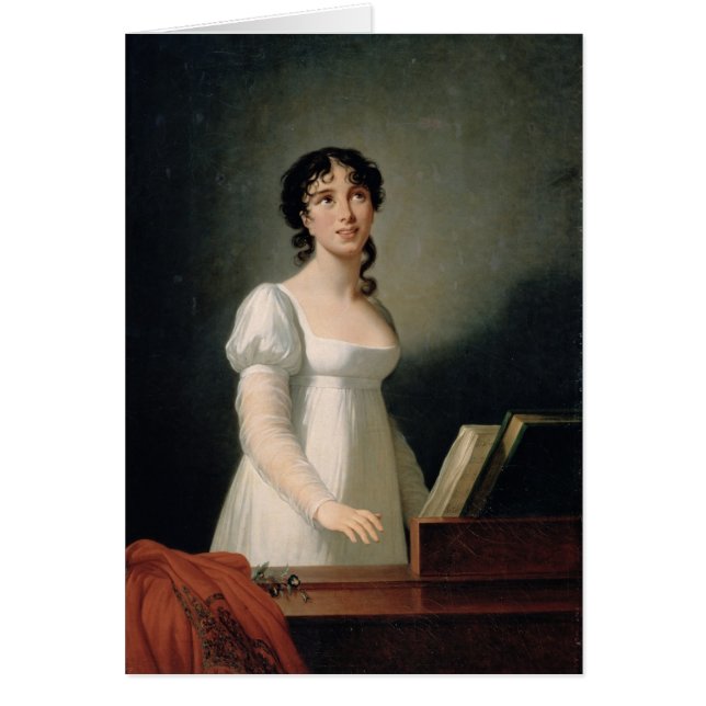 Porträtt av angelicaen Catalani Hälsningskort (Framsidan)