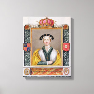 Porträtt av Anne av Cleves (1515-57) 4th drottnin Canvastryck