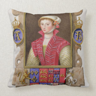 Porträtt av Anne Boleyn (1507-36) 2nd drottning a Kudde