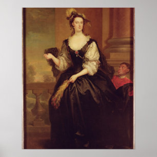Porträtt av Anne Howard, dam Yonge (olja på kanf Poster