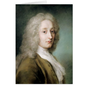 Porträtt av Antoine Watteau Hälsningskort