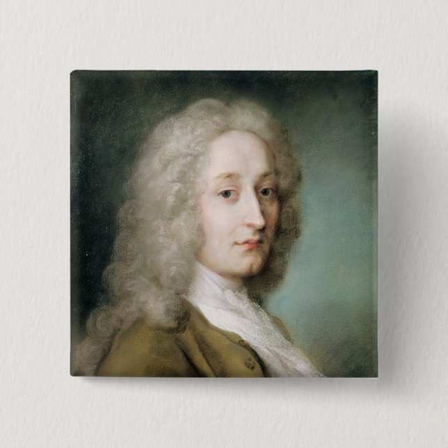 Porträtt av Antoine Watteau Knapp (Framsida)