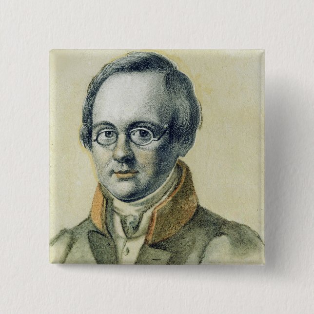 Porträtt av Anton A. Delvig, 1830 Knapp (Framsida)