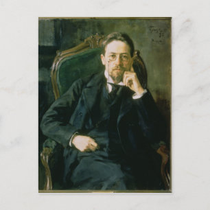 Porträtt av Anton Pavlovich Chekhov, 1898 Vykort