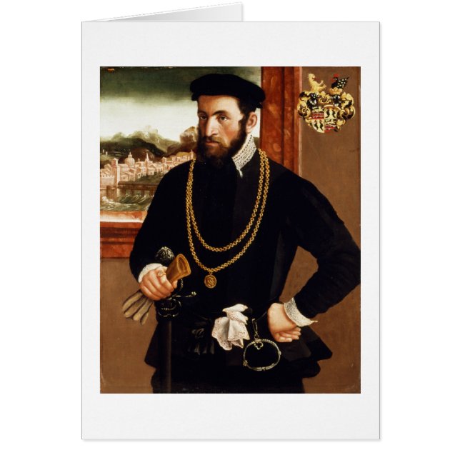 Porträtt av Anton Rummel von Liechtenan Hälsningskort (Framsidan)