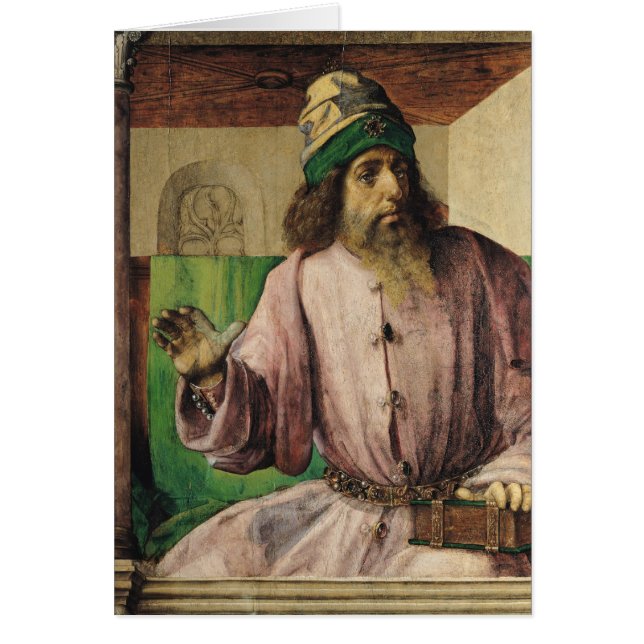 Porträtt av Aristotle, c.1475 Hälsningskort (Framsidan)