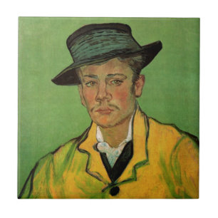Porträtt av Armand Roulin av Vincent van Gogh Kakelplatta