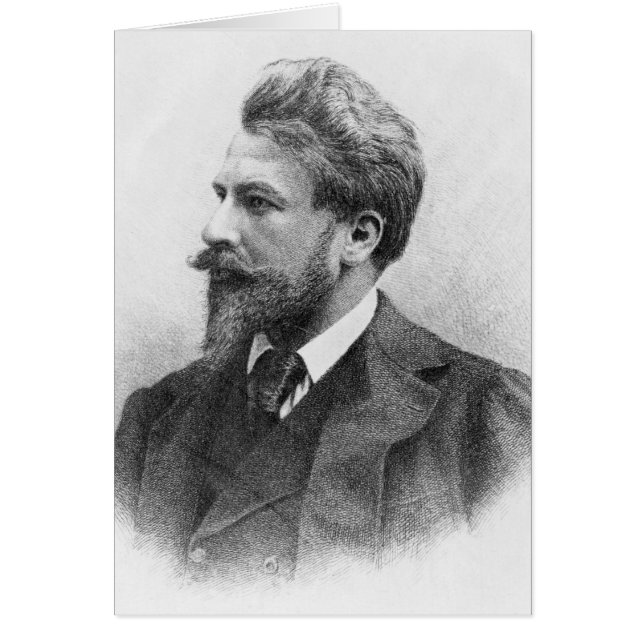 Porträtt av Arthur Schnitzler Hälsningskort (Framsidan)