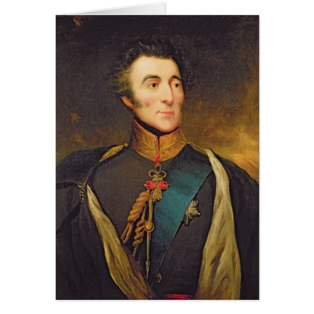 Porträtt av Arthur Wellesley Hälsningskort (Framsidan)