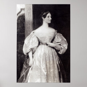 Porträtt av Augusta Ada Byron Poster