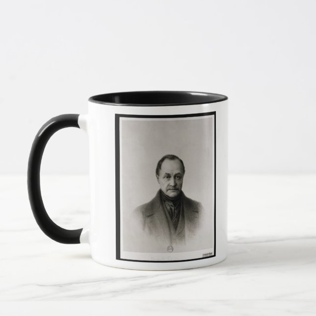 Porträtt av Auguste Comte, fransk filosof Mugg (Vänster)