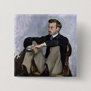 Porträtt av Auguste Renoir, 1867 Knapp