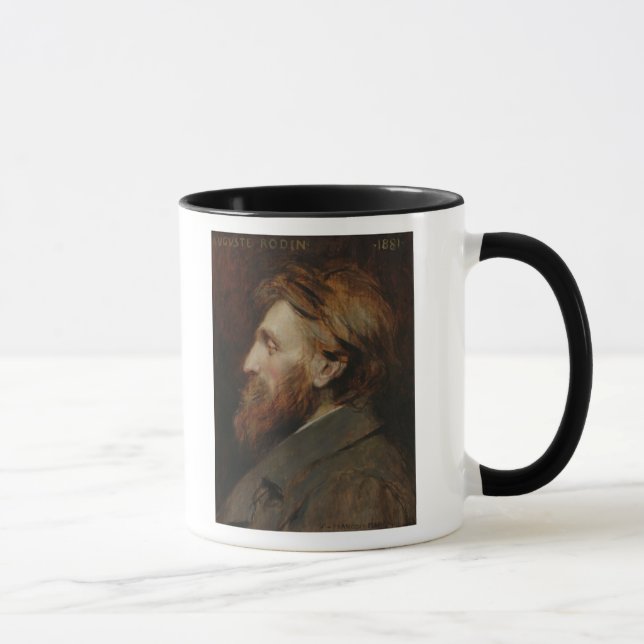 Porträtt av Auguste Rodin 1881 Mugg (Höger)