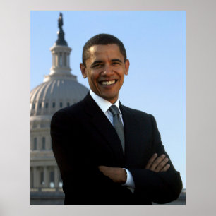 Porträtt av Barack Obama Poster
