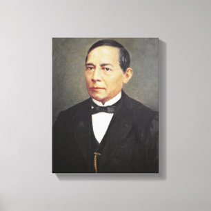 Porträtt av Benito Juarez, 1948 Canvastryck