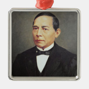 Porträtt av Benito Juarez, 1948 Julgransprydnad Metall