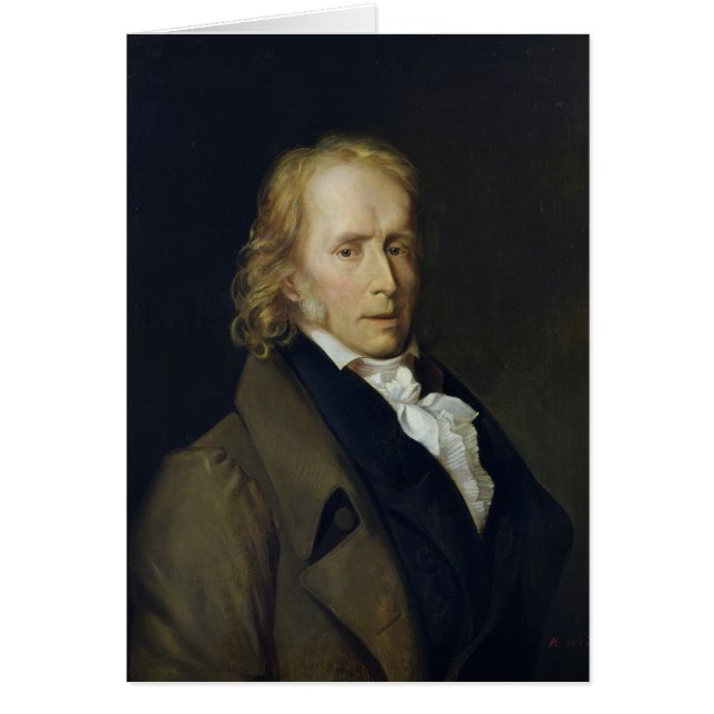 Porträtt av Benjamin Constant de Rebecque Hälsningskort (Framsidan)