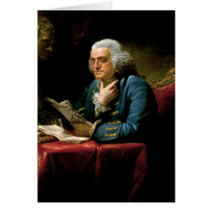 Porträtt av Benjamin Franklin Hälsningskort