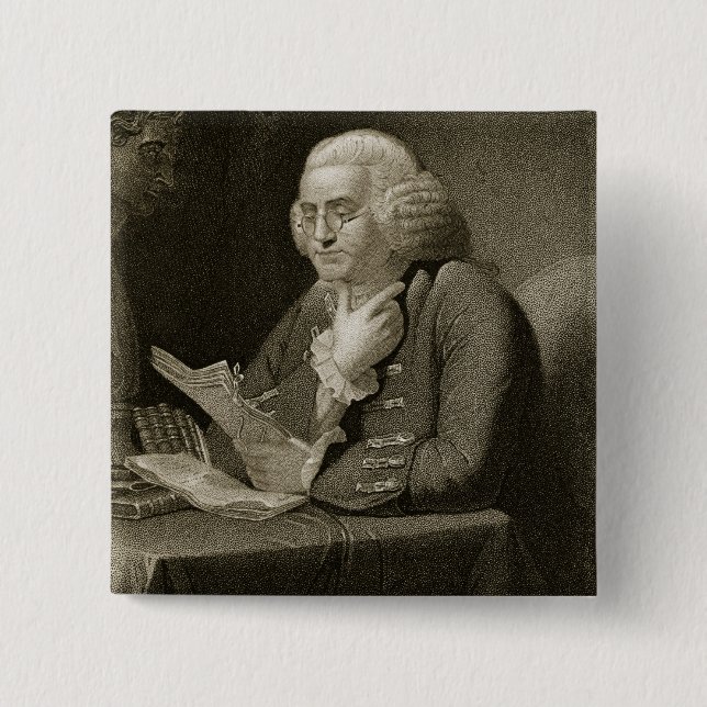 Porträtt av Benjamin Franklin som inristas av Knapp (Framsida)