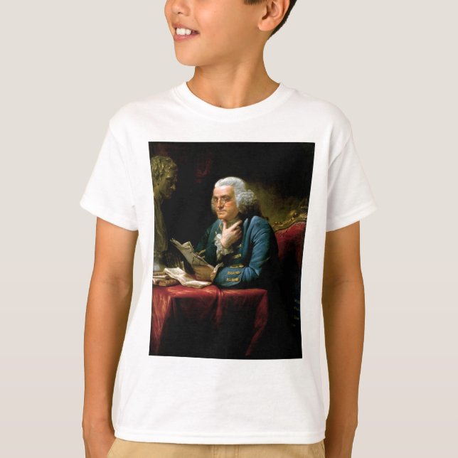 Porträtt av Benjamin Franklin T-shirt (Framsida)