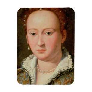 Porträtt av Bianca Cappello, c.1580 (olja Magnet