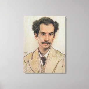 Porträtt av Boris Nikolayevich Bugaev (1880-1934) Canvastryck
