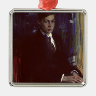 Porträtt av Boris Pasternak Julgransprydnad Metall
