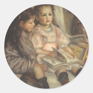 Porträtt av Caillebotte barn av Pierre Renoir Runt Klistermärke
