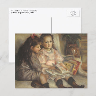 Porträtt av Caillebottebarnen av Pierre Renoir Vykort