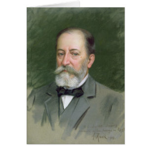 Porträtt av Camille Sanktt-Saens 1903 Hälsningskort