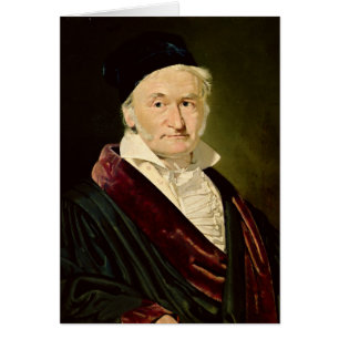 Porträtt av Carl Friedrich Gauss, 1840 Hälsningskort
