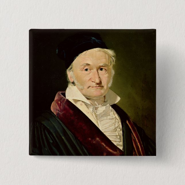 Porträtt av Carl Friedrich Gauss, 1840 Knapp (Framsida)