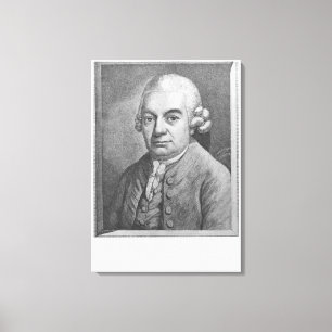 Porträtt av Carl Philipp Emanuel Bach (1714-88) (e Canvastryck