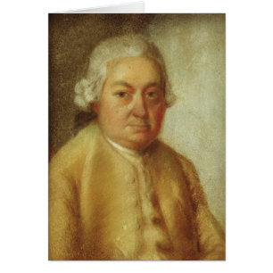 Porträtt av Carl Philipp Emanuel Bach, c.1780 Hälsningskort