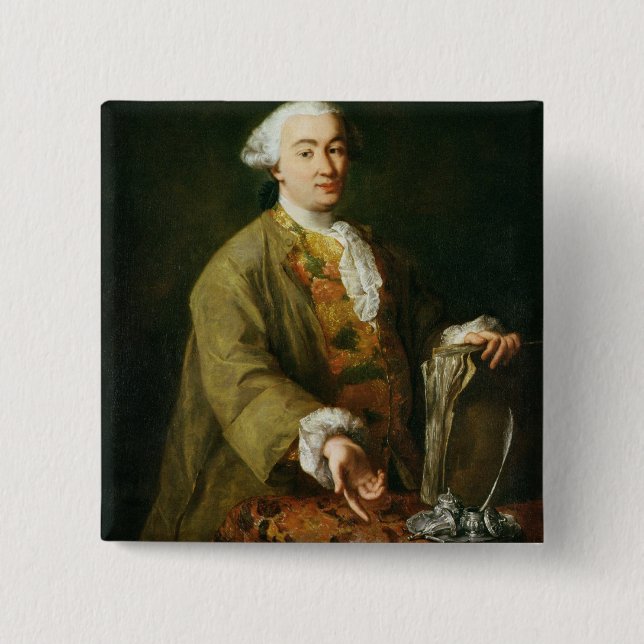 Porträtt av Carlo Goldoni Knapp (Framsida)